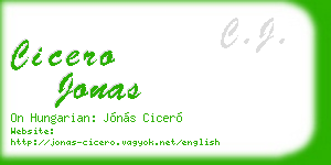 cicero jonas business card